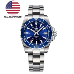 Addiesdive AD2086 with blue dial and blue ceramic bezel (U.S. warehouse badge)