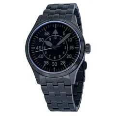 Islander 39mm Pilot in black IP with black ghost Type-B dial and grey markings