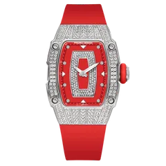 Pagani Design PD-YS013 with red dial and steel-tone case