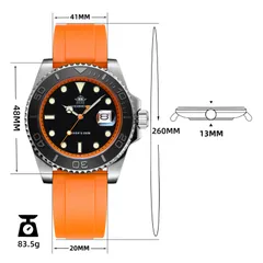 Addiesdive AD2040 dimension graphic (41mm, 48mm lug-to-lug, 13mm, 20mm, 260mm strap, 83.5g)