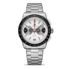 Traska Chronograph, white dial with ceramic tachymeter bezel