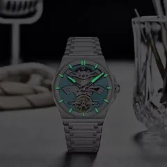 Pagani Design PD-YS028 in the dark, with lume on the hands and hour markers