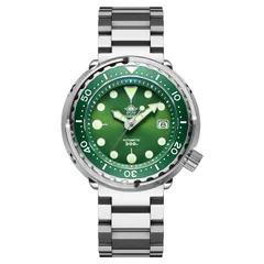 Addiesdive H5 with green sunburst dial and green ceramic bezel