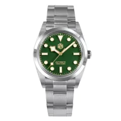 San Martin SN021-G-B3 with green enamel dial and snowflake hands