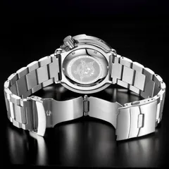 Addiesdive AD2509 solid engraved caseback and fold-over clasp