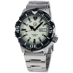 Islander ISL-58 automatic dive watch with full-lume C3 dial, black hands and black DLC bezel