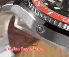 San Martin SN036-G-B case side showing the helium escape valve