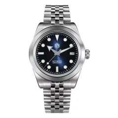 San Martin SN0053-G 39mm with blue gradient sunray dial on five-link jubilee bracelet