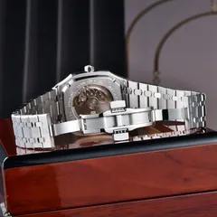 Pagani Design PD-YS033 bracelet with a push-button butterfly clasp, display caseback behind