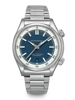 Astor+Banks Sea Ranger M2, matte blue dial, on steel bracelet
