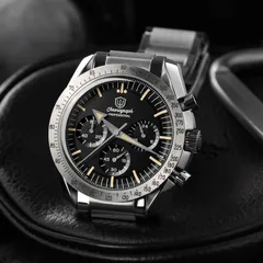 Watchdives WD1863A vintage black, angled view