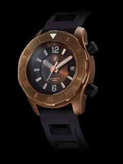 Zelos Abyss 3000m Bronze, brown dial, bronze bezel