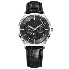 Pagani Design PD-1795 with black dial on black leather strap