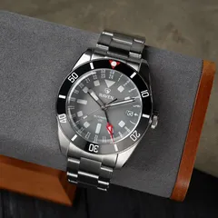 Raven Custom 39mm GMT Diver, grey (Storm) dial
