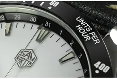 Close-up of the San Martin SN018 white dial showing the pointer date track around the edge