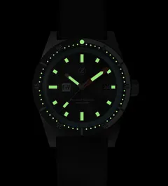 Zelos DMT 500m Diver with date (Zelos render), lume on dial, hands and bezel