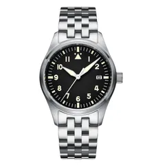 Addiesdive H2 with sterile black dial (no logo) on the steel bracelet