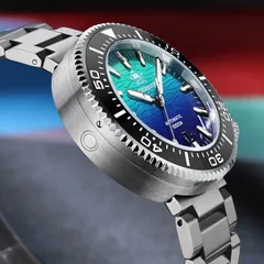 Addiesdive AD2526 case side with the helium escape valve at 9
