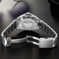 Cadisen C8218 engraved solid caseback and fold-over clasp