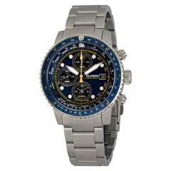 Islander Calverton flight chronograph with blue dial
