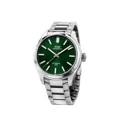 Wise Adamascus AD941 in 904L steel, green sunray dial without date, on 904L bracelet