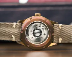 Oak & Oscar Olmsted ExP-01, sapphire display caseback with the four-star rotor