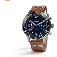 Hemel HFT20, navy dial, black ceramic 60-minute bezel
