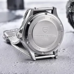 Pagani Design PD-1818 solid screw-down caseback engraved PD-1818, stainless steel, Japan movt