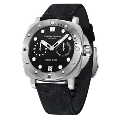 Pagani Design PD-1767 with black dial on black fabric strap