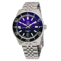 Islander Northport Hi-Beat with purple to black ripple dial on 5-link bracelet