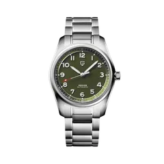 Pagani Design PD-1717 with green dial on steel bracelet