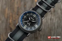 Lüm-Tec Combat Field X6 Titanium GMT, dial close-up