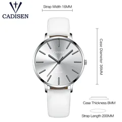 Cadisen C6136 dimension drawing (36mm, 8mm thick, 16mm strap)