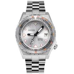 Seestern S407-600T.S with silver dial and steel bezel on steel bracelet