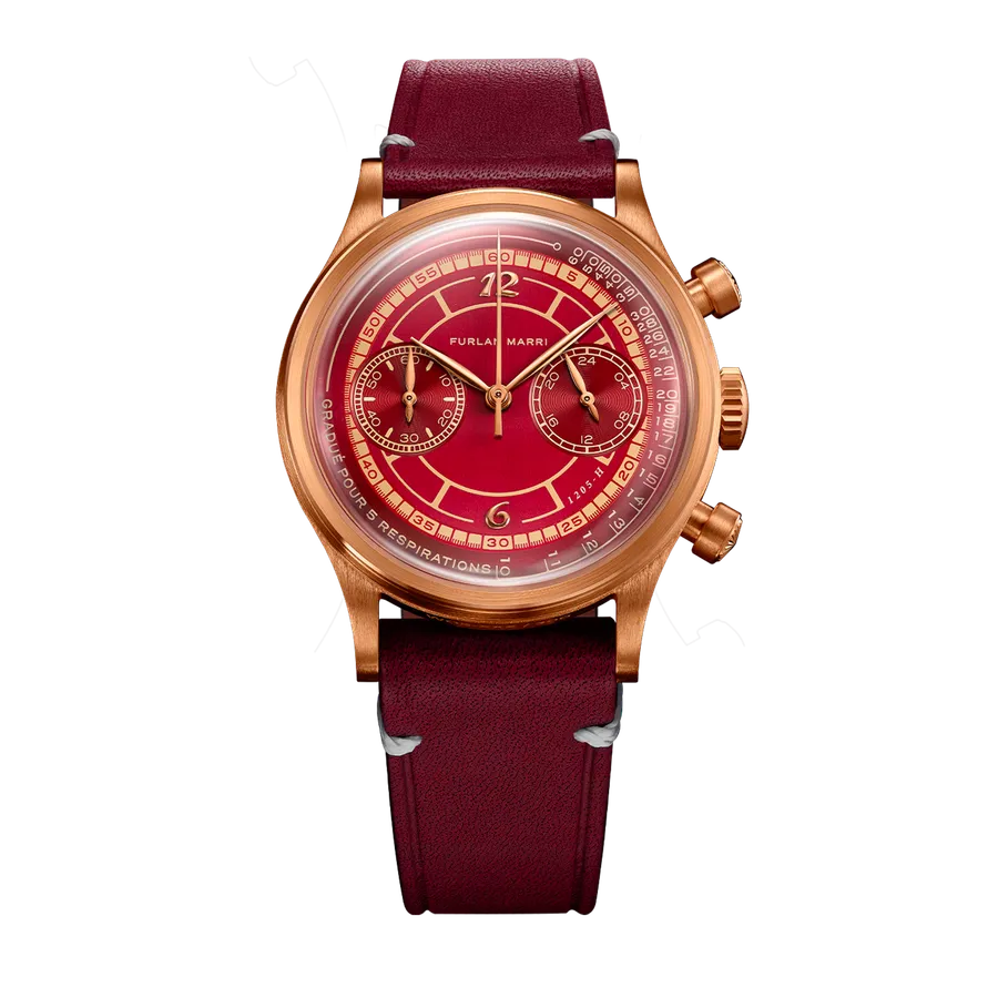 Furlan Marri Mechaquartz Bronzo Rosso, bronze case with burgundy dial