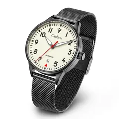Cadisen C8224 in a black-coated case and mesh bracelet