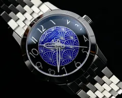 Cincinnati Watch Company Eden Park Blue Tuxedo, blue and black enamel dial