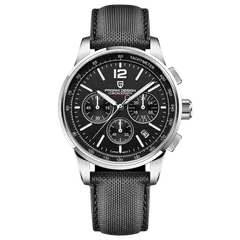 Pagani Design PD-YS008 with steel case and black dial on black textile strap