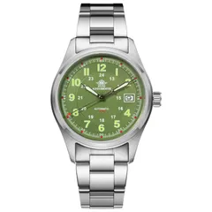 Addiesdive AD2048/AD2525 with green dial on the steel bracelet