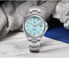 San Martin SN0129-C1 with light blue desert texture dial