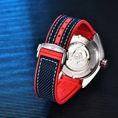 Pagani Design PD-1679 display caseback on nylon strap with butterfly deployant clasp