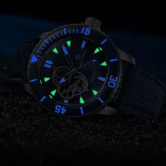 Pagani Design PD-1674 lume on hands, indices and bezel markings