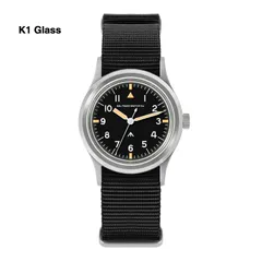 Militado ML14 V2 (VH31, K1), Super C3 White Seconds dial, on black nylon strap