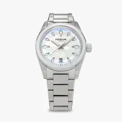 Nodus Unity Pearl White, white mother-of-pearl dial