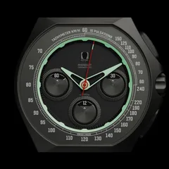 Isotope Chronograph Moonshot Stealth, black dial, DLC titanium case