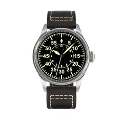 San Martin SN033-G with Type B black dial on dark brown leather strap