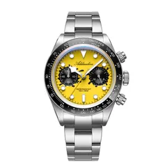 Addiesdive AD2520 with yellow dial and black paint-splash sub-dials