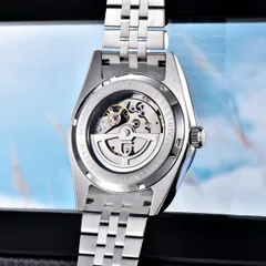 Pagani Design PD-1821 display caseback engraved "Water resistant 100M", showing a Pagani-signed rotor