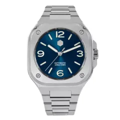San Martin SN074-G with sunray blue dial on integrated bracelet