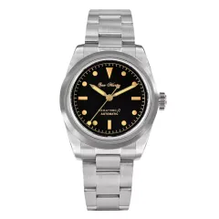 San Martin SN0106-G with black gilt dial and pencil hands